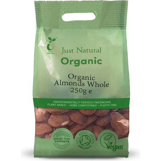 Just Natural Organic Almonds Whole 250g