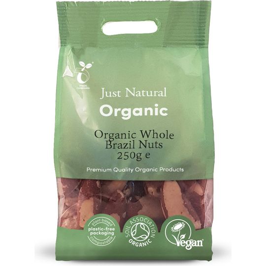 Just Natural Organic Brazils Whole 250g