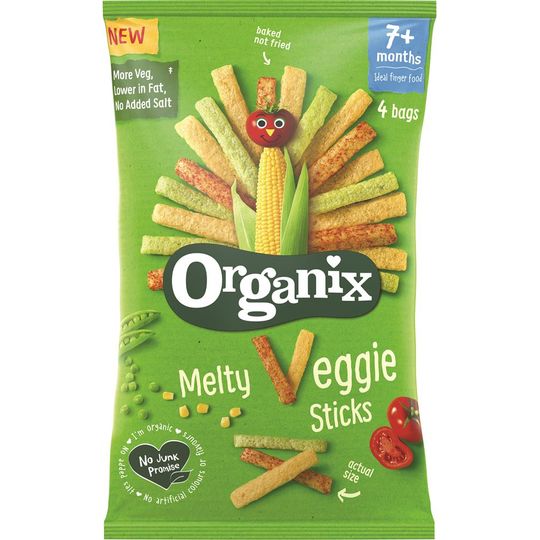 Organix Melty Veggie Sticks 4 Bags
