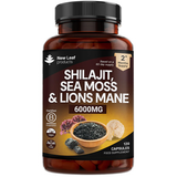 New Leaf Products Shilajit, Sea Moss, Lion's Mane Capsules 120 Capsules