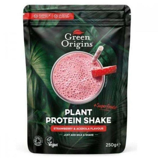 Green Origins Organic Protein Shake - Strawberry & Acerola 250g