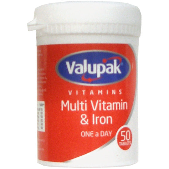 Valupak Multivitamins and Iron 50 tablets NutraCity