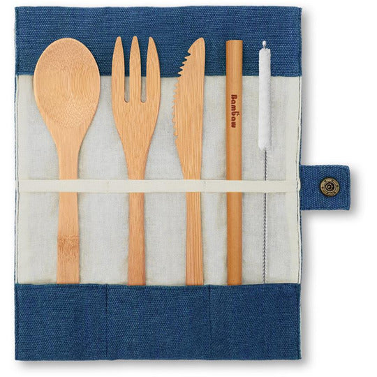 Bambaw Bamboo Cutlery Set Ocean