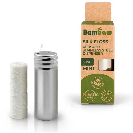 Bambaw Silk Floss Dispenser + 50m Mint Silk Floss
