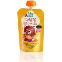 Baby Likes Halal Organic Tomato Pasta Chicken 6 pouches x 130 grams - Baby Puree for 7 months plus