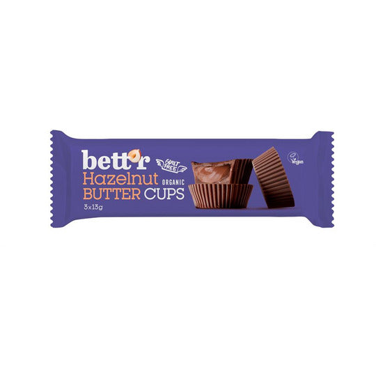 Bett’r Nut Butter Cups with Peanut Cream Full Box 12x39g