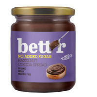 Bett’r Hazelnut cocoa spread with NO added sugar 250g