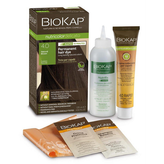BioKap Nutricolor Delicato Rapid Hair Dye - Natural Brown 4.0