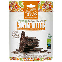 Belvas Belgian Chocolate Belgian Thins Dark 85% Organic Dark Chocolate 120g