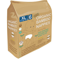 Beaming Baby Organic Bamboo Nappies XL Size 6 - 20 Nappies