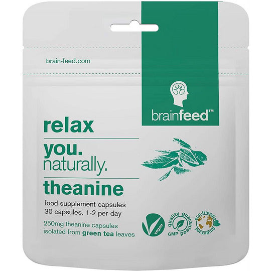 Brainfeed Natural L-theanine 30 Vegetarian Capsules