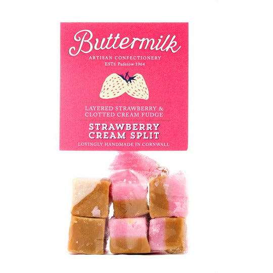 Buttermilk Strawberry Cream Split Fudge 175g