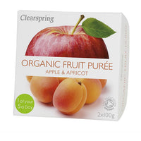 Clearspring Organic Fruit Purée - Apple & Apricot 2 x 100g