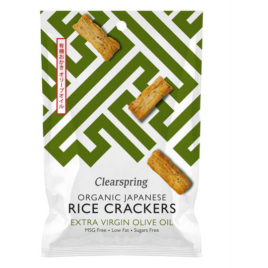 Clearspring Organic Japanese Rice Crackers - Extra Virgin Olive Oil 50g