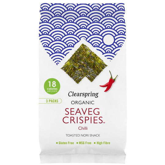 Clearspring Organic Seaveg Crispies - Chilli (Crispy Seaweed Thins) 4g