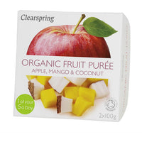 Clearspring Organic Fruit Purée - Apple, Mango & Coconut 2 x 100g