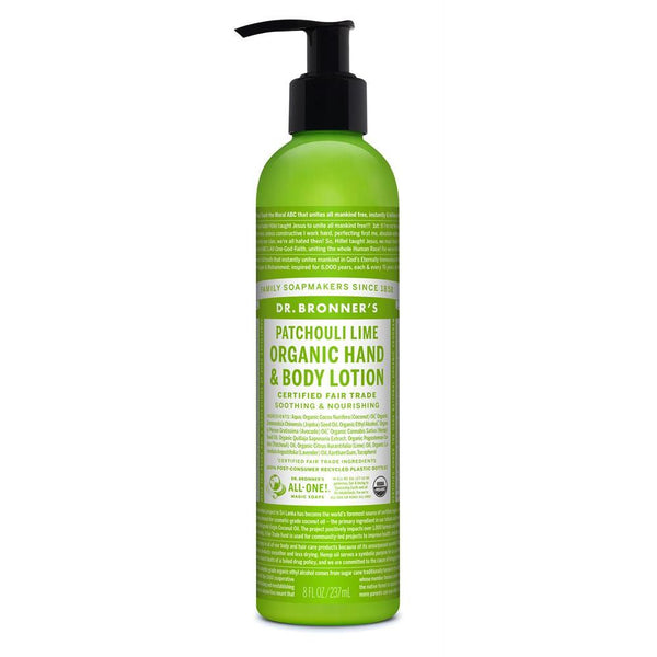 Dr Bronner's Organic Lotion - Patchouli Lime 237ml