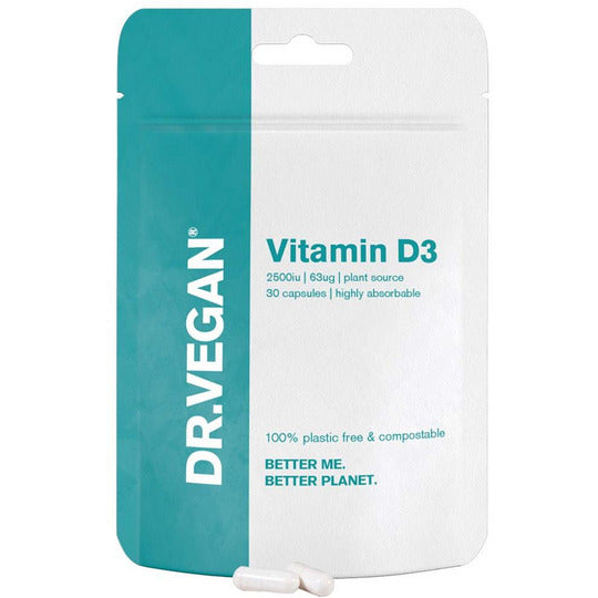 Dr Vegan Vitamin D3 2500IU (63ug) 30 Capsules