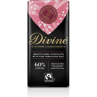 Divine 60% Dark Chocolate Pink Himalayan Salt 90g