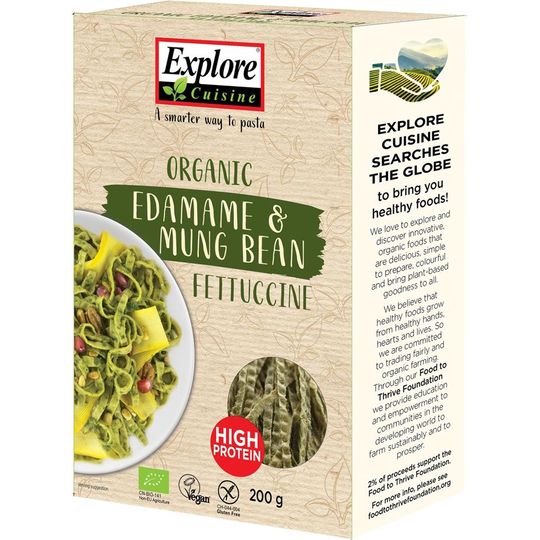 Explore Cuisine Organic Gluten Free Edamame & Mung Bean Fettuccine 200g
