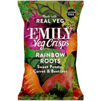 EMILY Veg Crisps Rainbow Roots Sweet Potato, Carrot & Beetroot 30g