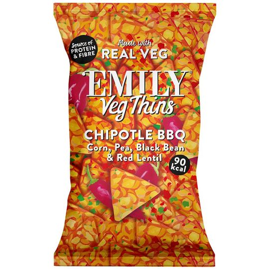 EMILY Veg Thins Barbeque Sharing Tortilla Chips 80g