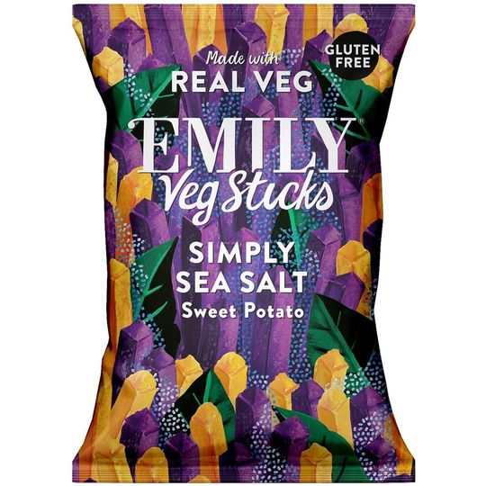 EMILY Veg Crisps Sweet Potato Sticks Sea Salt Sharing 120g