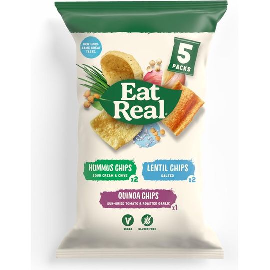 Eat Real Hummus Lentil & Quinoa 5 Pack 116g