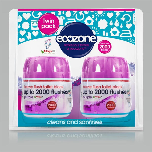 Ecozone Forever Flush Toilet Block - Indigo Twin Pack