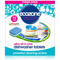 Ecozone Ultra All In One Dishwasher Tablets - 72 Tabs