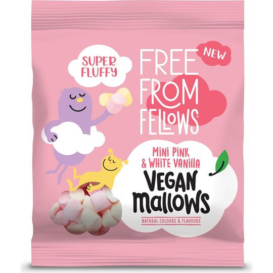 Free From Fellows Vegan Vanilla Pink & White Mini mallow 105g