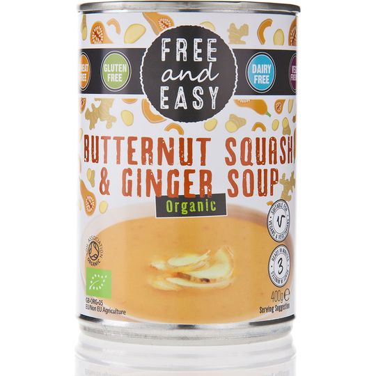 Free & Easy Organic Butternut Squash & Ginger Soup 400g
