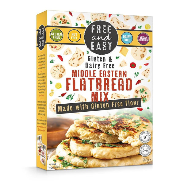 Free and Easy Gluten & Dairy Free Middle Eastern Flatbread Mix 250g
