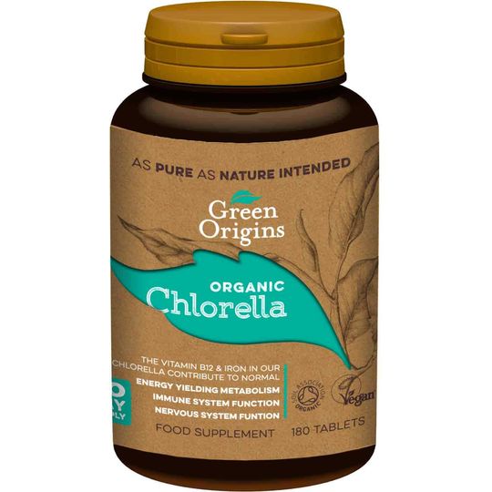 Green Origins Organic Chlorella Tablets 500mg Pack of 180