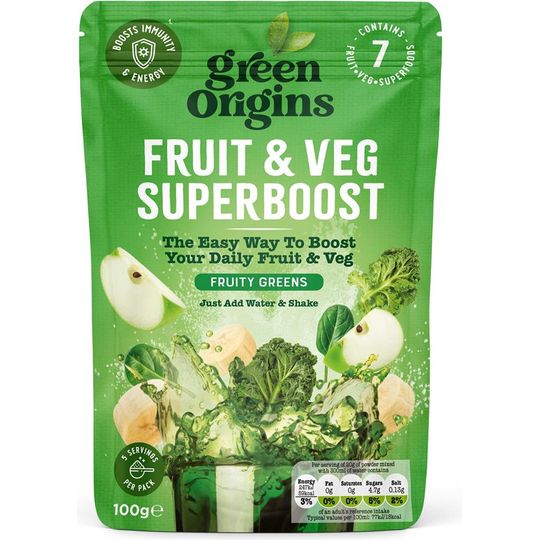 Green Origins Fruity Greens Fruit & Veg Superboost 100g