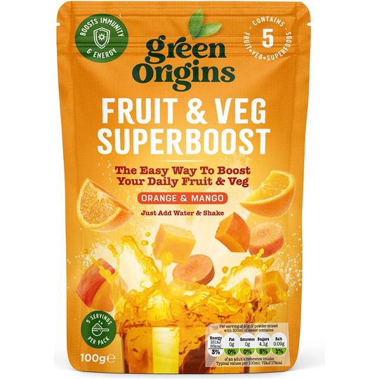 Green Origins Orange & Mango Fruit & Veg Superboost 100g