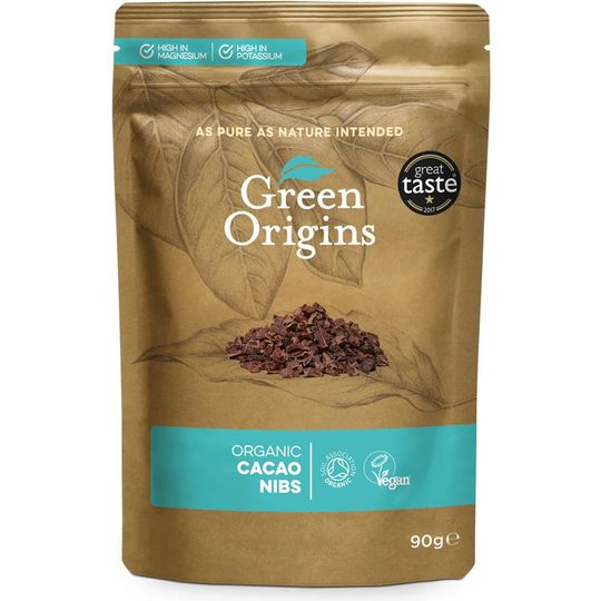 Green Origins Organic Cacao Nibs, Raw 90g