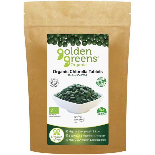 Golden Greens Organic Chlorella Tablets 300 Tablets