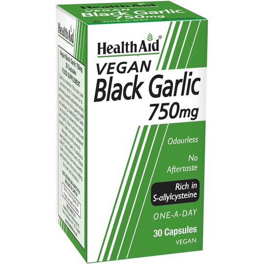 HealthAid Black Garlic 750mg 30 Vegicaps