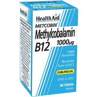 HealthAid Methylcobalamin Metcobin 1000mcg Sublingual Tablets
