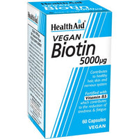 HealthAid Biotin 5000ug 60 Vegan Capsules