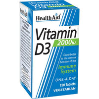 HealthAid Vitamin D3 2000iu 120 Vegetarian Tablets