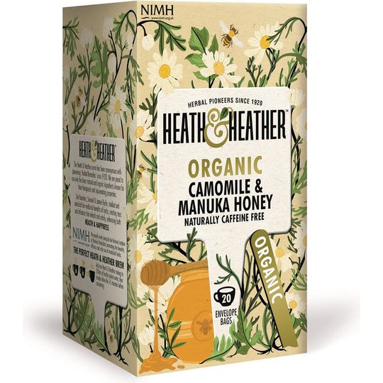 Heath and Heather Organic Camomile & Manuka Honey 20 bags