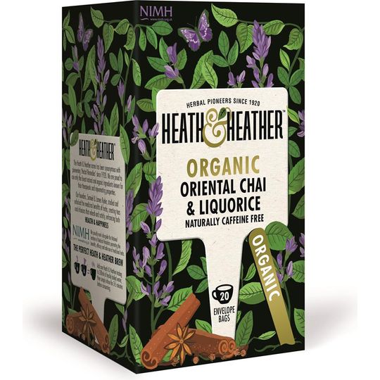 Heath and Heather Organic Oriental Chai & Liquorice 20 Bags