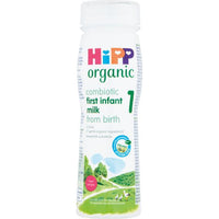 HiPP Organic 1 First Infant Baby Milk Ready to feed liquid from birth (6x200ml)