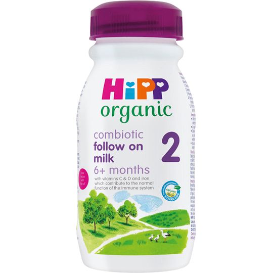 HiPP Organic 2 Follow on Baby Milk Ready to feed liquid from 6 months (8 x 200ml)