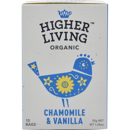 Higher Living Organic Chamomile & Vanilla 15 teabags