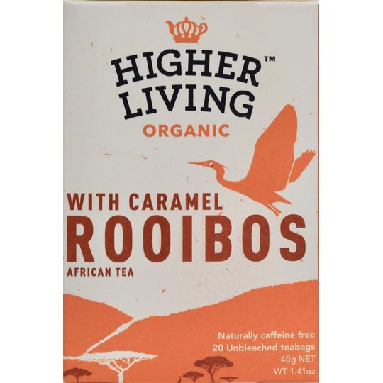 Higher Living Organic Rooibos With Caramel 20 teabags