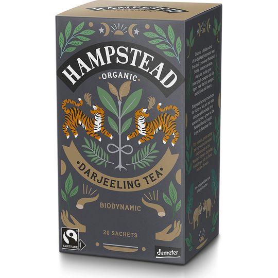 HAMPSTEAD TEA ORGANIC AND FAIRTRADE DARJEELING TEA 20 TEA BAGS