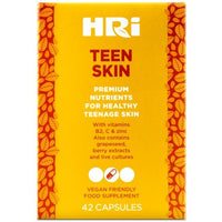 HRI Teen Skin Kids Vitamins - Multivitamin for Kids 12-18 Years - 42 Vegan Capsules